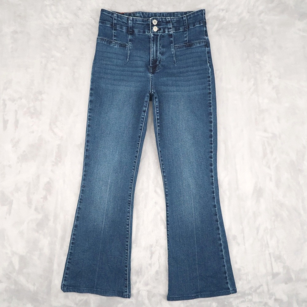 Lucky Brand Jeans Womens 8 29R Fit 27x28 Blue Stevie Flare High Rise Boho Retro